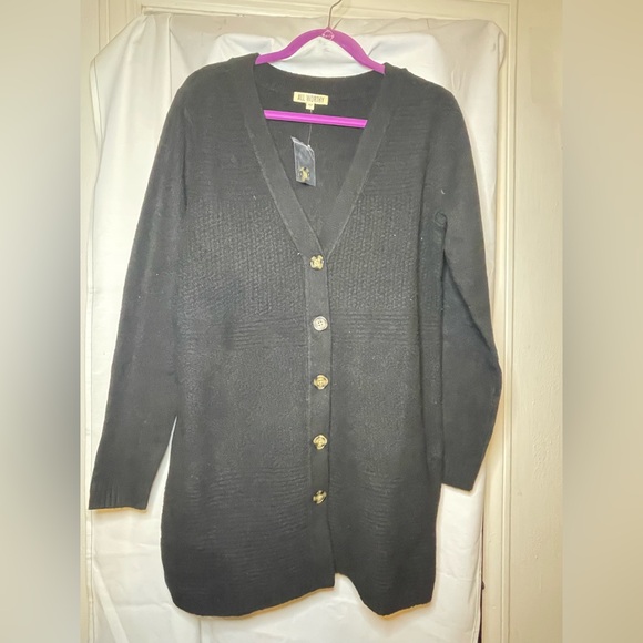 NWOT All Worthy by Hunter McGrady Black Button Down Cardigan Size S - Picture 3 of 14